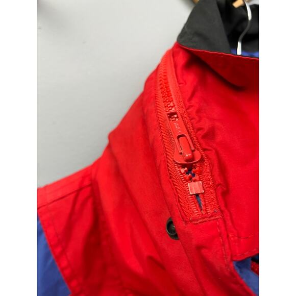 Columbia Ski Jacket Mens medium nylon Snowboard windbreaker hidden collar Red - Picture 7 of 11